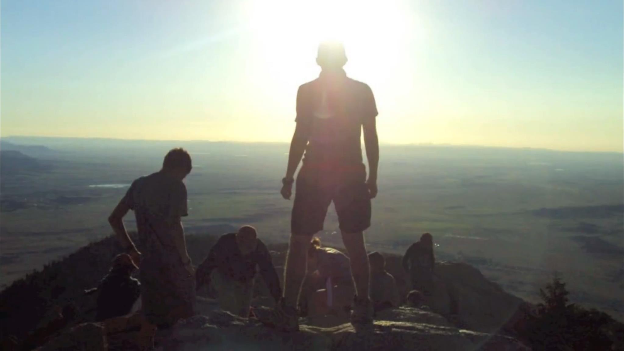 Mountain summit at sunrise — scouting